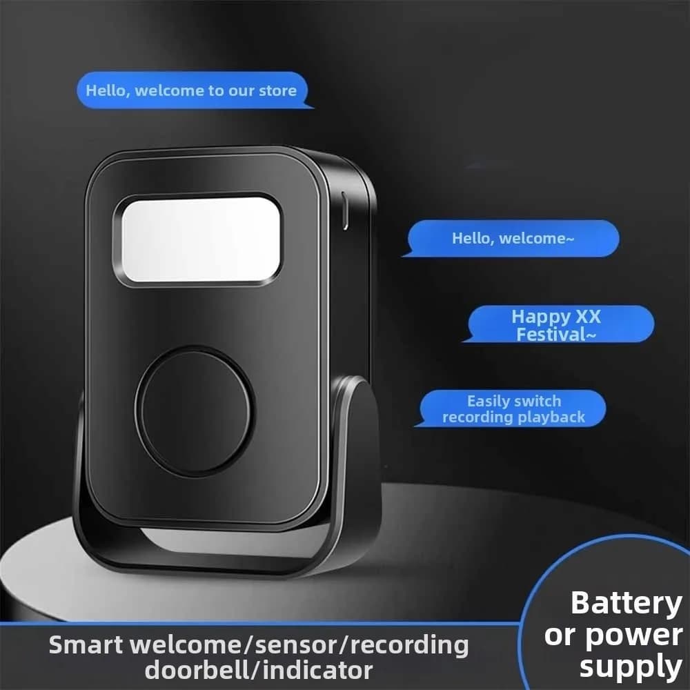 Sensore a Infrarossi Intelligente per Campanello di Benvenuto, Rilevatore di Movimento PIR, Sensore Wireless per Porta, Allarme Smart Antifurto