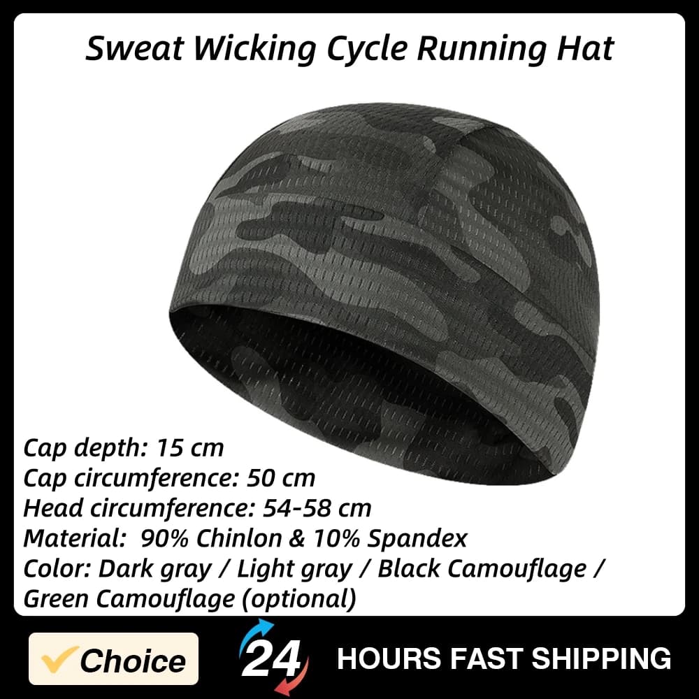 Cappello Traspirante Rinfrescante, Assorbente, per Ciclismo e Corsa, Asciugatura Rapida, Sottocasco Sportivo, Attrezzatura Sportiva