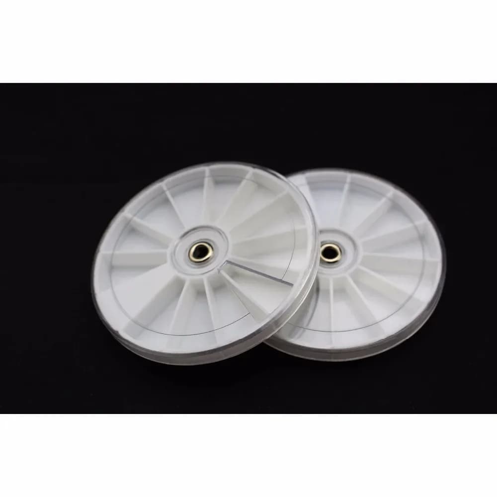 Tigofly 2 pcs. Plastic Rotating Box with Beads, Plastic Container with 12 Parts, Fly Fishing Equipment Box 8cm