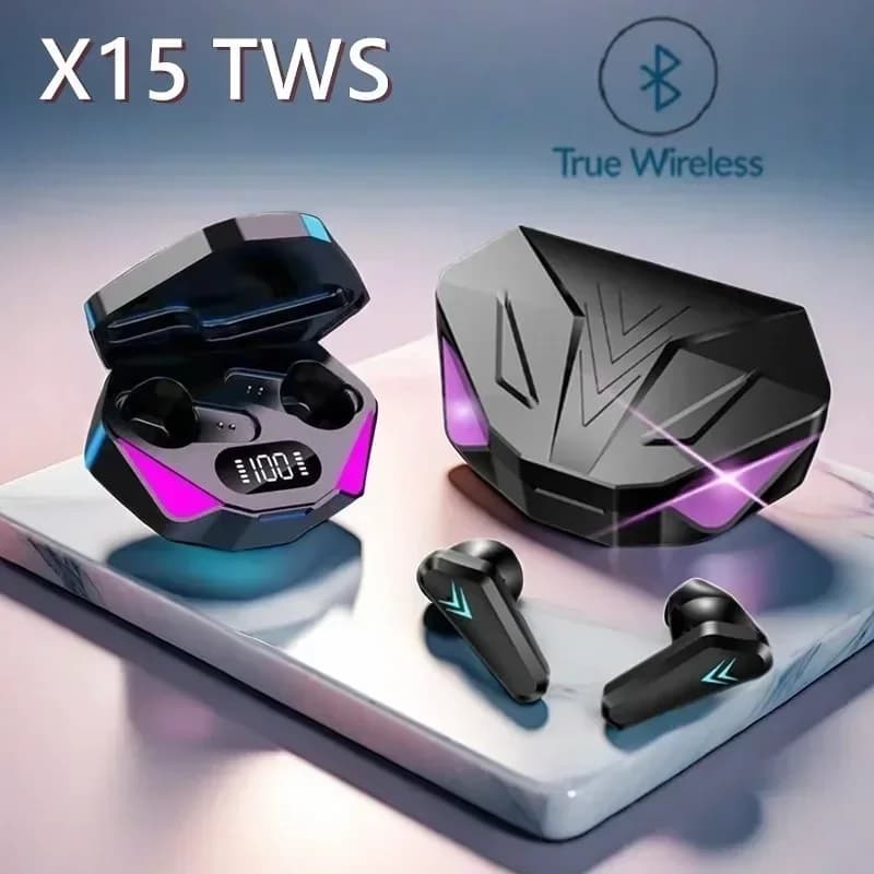Nuovi auricolari X15 TWS Cuffie wireless 65ms Auricolari a bassa latenza Esport Cuffie da gioco Gamer Auricolare Microfono