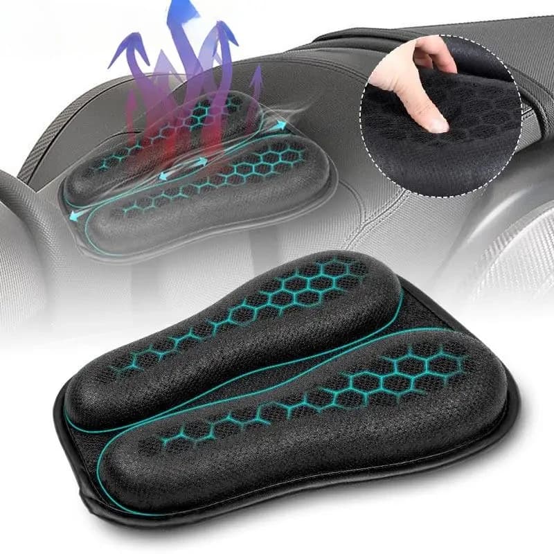 Cuscino per sedile moto a nido d'ape 3D - Cuscino in gel con rete traspirante, copertura universale ammortizzante per lunga distanza