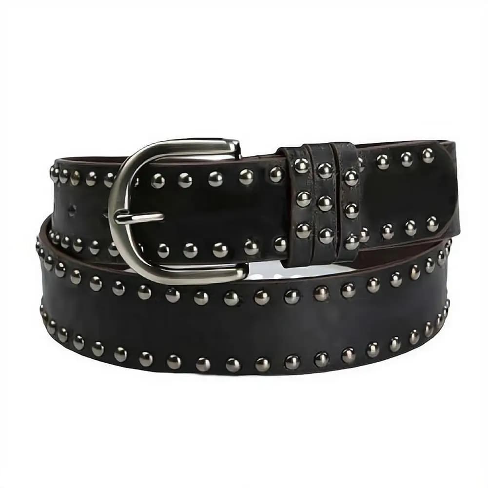 Cintura in Pelle PU con Borchie per Donne, Stile Punk Rock, Cintura Regolabile con Rivetti per Jeans, Gonne, Streetwear Y2K