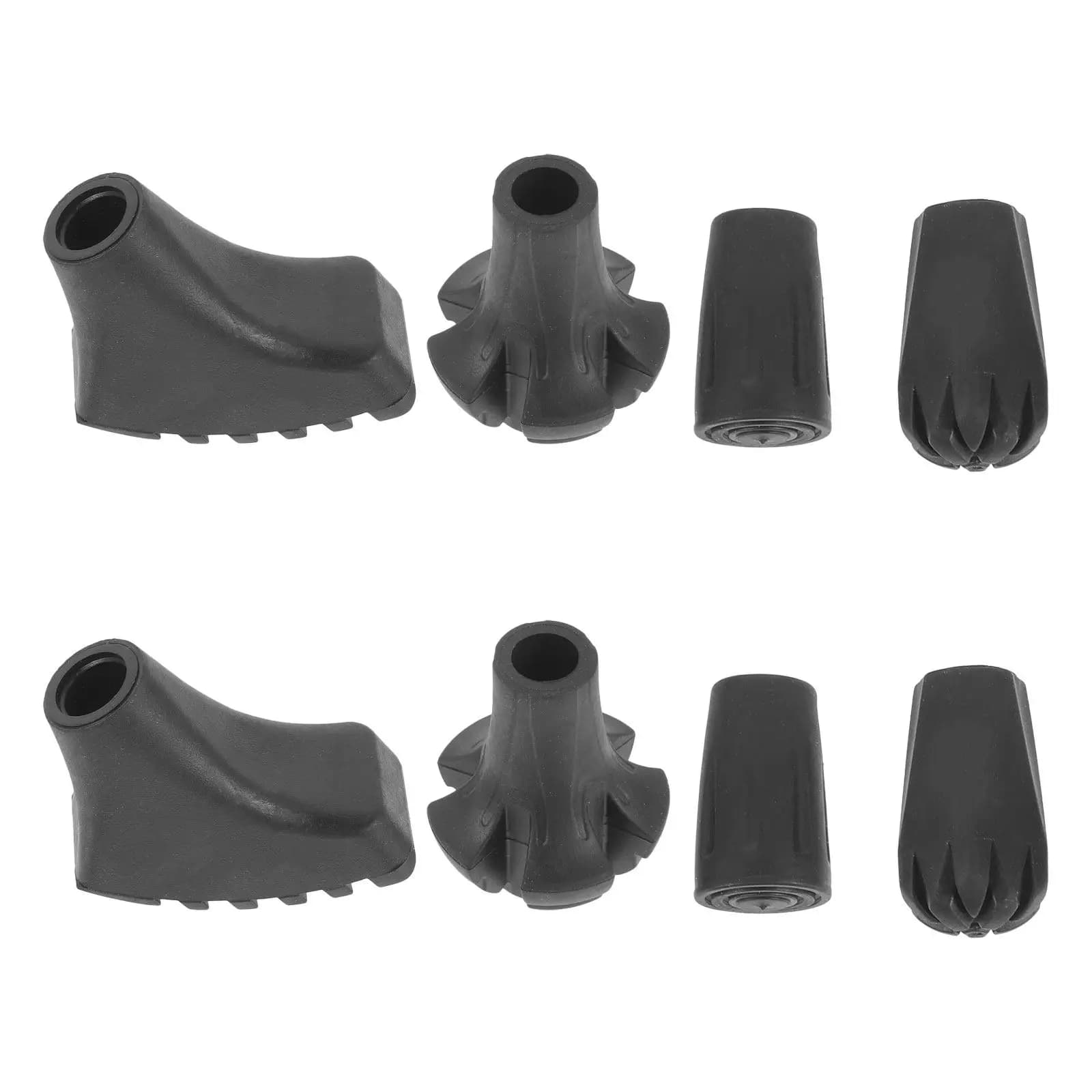 8 Pieces Anti-slip Protectors for Trekking Sticks, Rubber Tips, Stick Mats, Hiking Accessories, 11 mm Diameter Sticks, Anti-slip