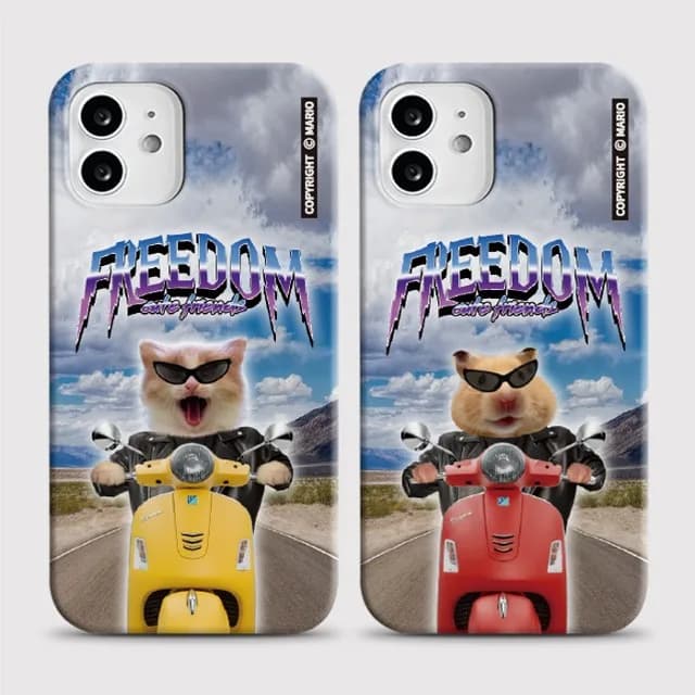Nuova Cover per iPhone con Gatto Motociclista per iPhone 17 16 15 14 13 12 11 Air Pro Max X XS XR XSMax 7 8 Plus, Cover Rigida in PC Lucida