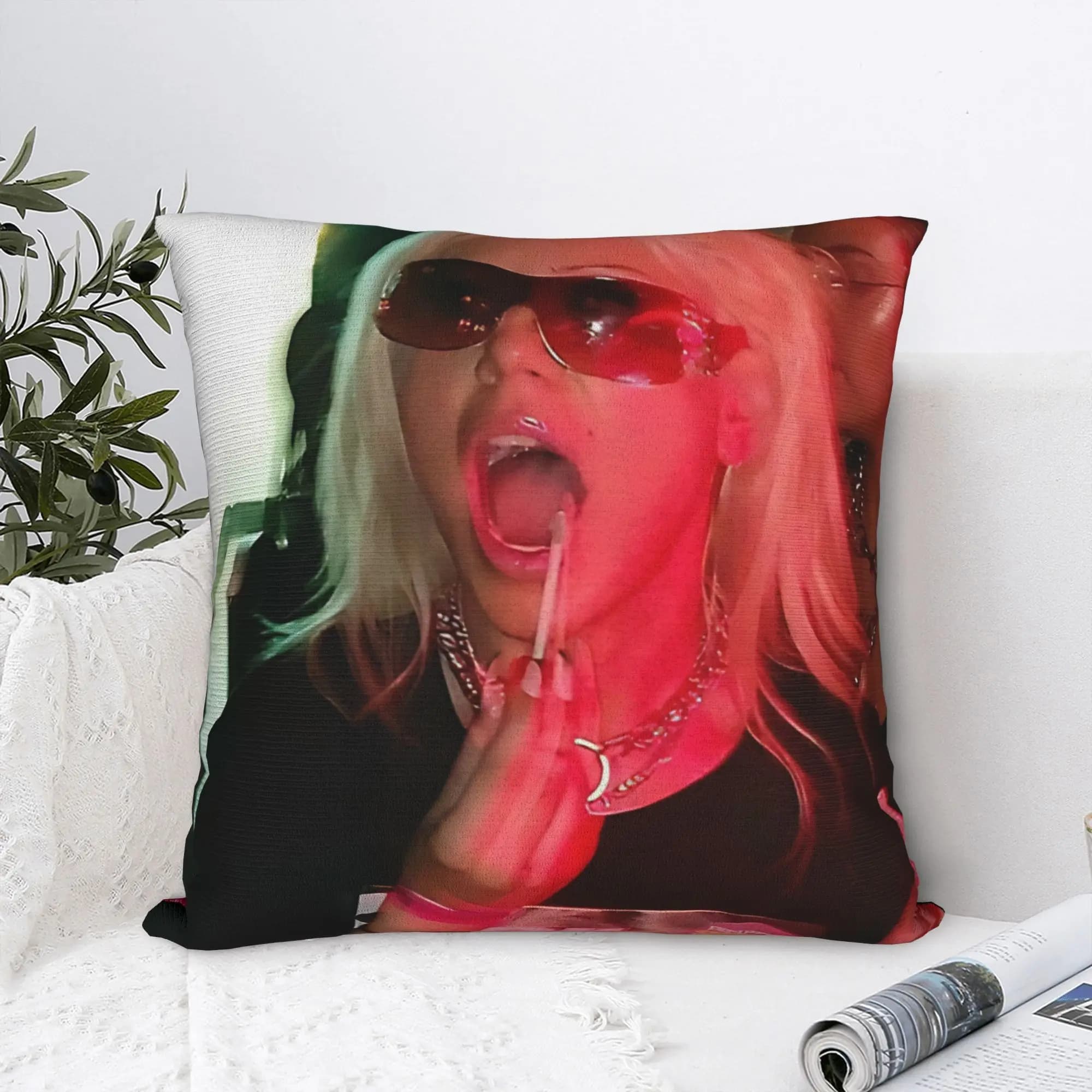 Pillow Cover New Singer Slayyyter Merch Novelty Pillow Case For Sofa Car Home Decor Pillowcases