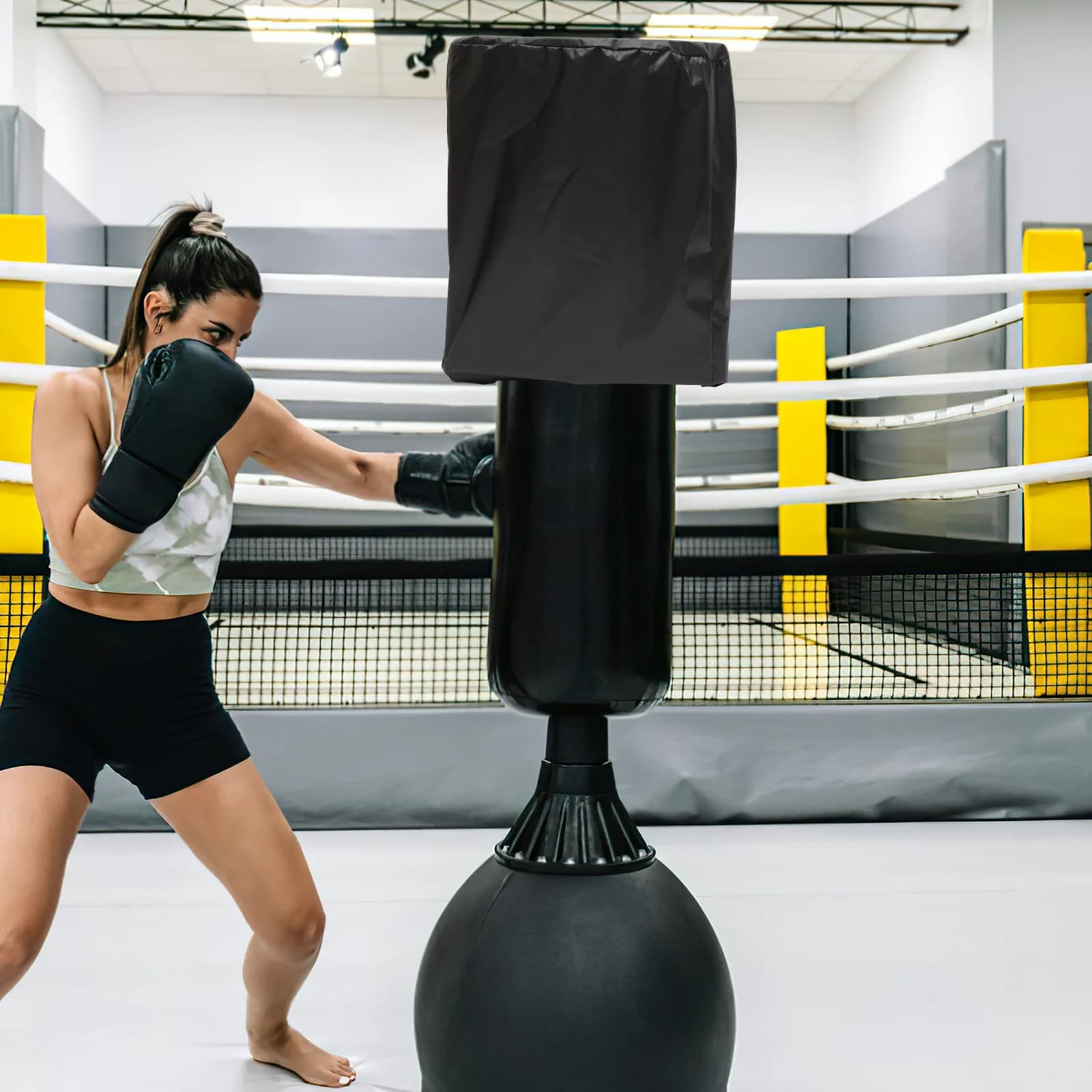Copertura per sacco da boxe Panno Oxford 210D con rivestimento in PU Protezione UV resistente all'acqua e allo strappo per esterni indipendente