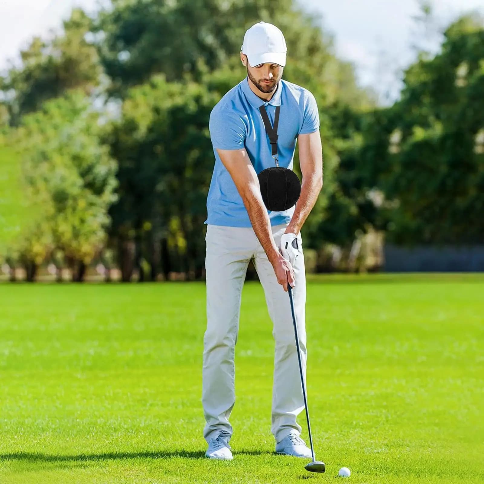 Golf Swing Trainer Ball Gonfiabile Pratico Attrezzatura per l'allenamento del golf Attrezzatura per l'allenamento dell'oscillazione regolabile per ciclisti uomini