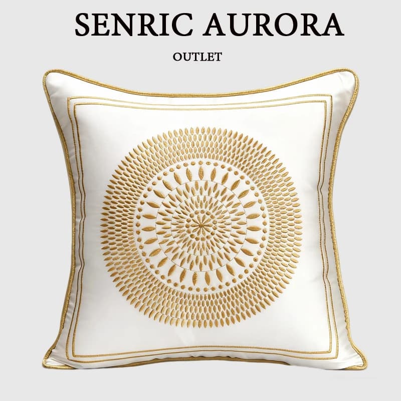 Nordic Style Cushion Cover Luxury Living Room Geometric Embroidery Square Pillow Case Shams Bronzing Flannelette