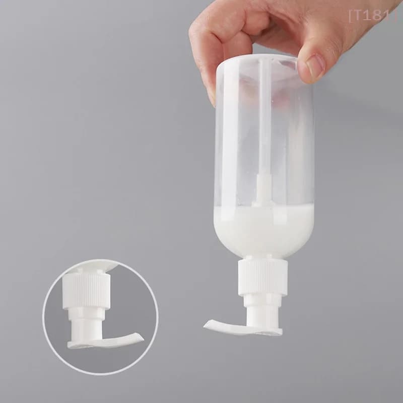 [E] 200-500ml Portable Empty Pump Dispenser Bottles Cylinder Shampoo Lotion Durable Refillable Containers For Liquid Soap