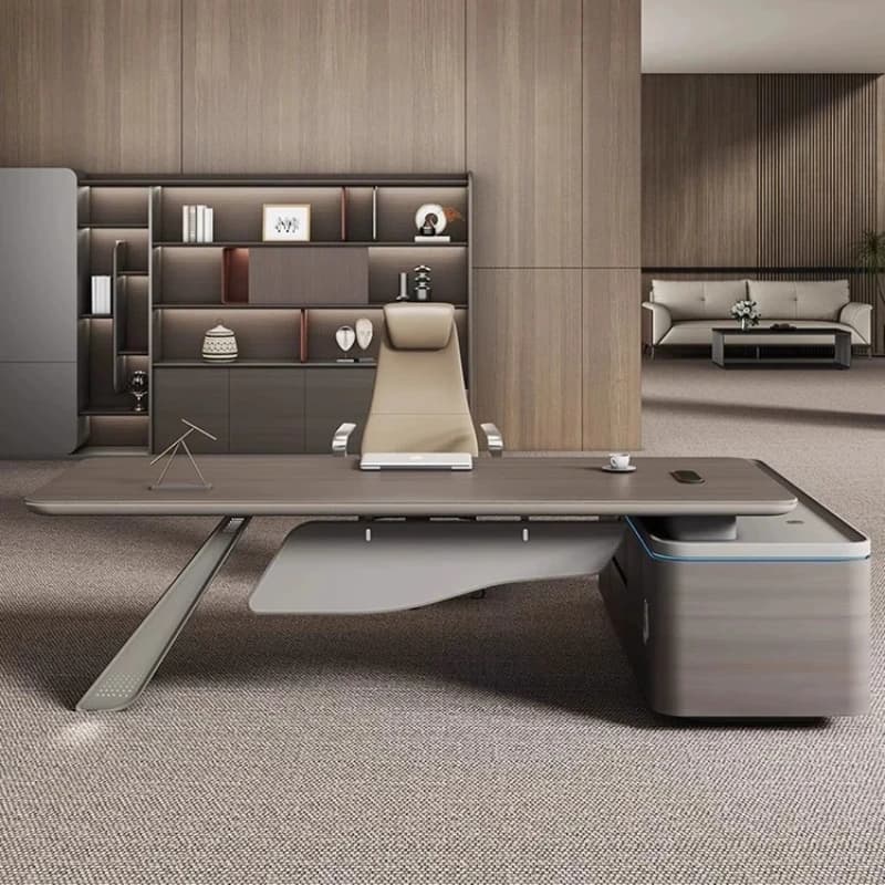 Tavolo Boss di lusso leggero Moderno armadio direzionale europeo destro Scrivania da gioco in piedi Designer Storage Bureau Meuble Furniture