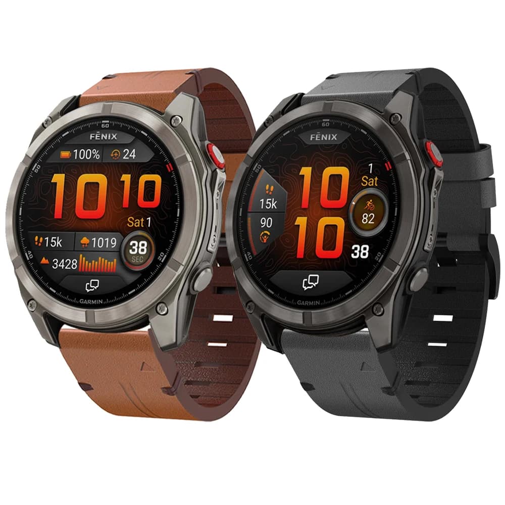 22mm 26mm cinturino in pelle per Garmin Fenix 8 Pro 47mm 51mm AMOLED 7 7X 6 6X 5 5X/Enduro3/Forerunner 965 970 braccialetto QuickFit