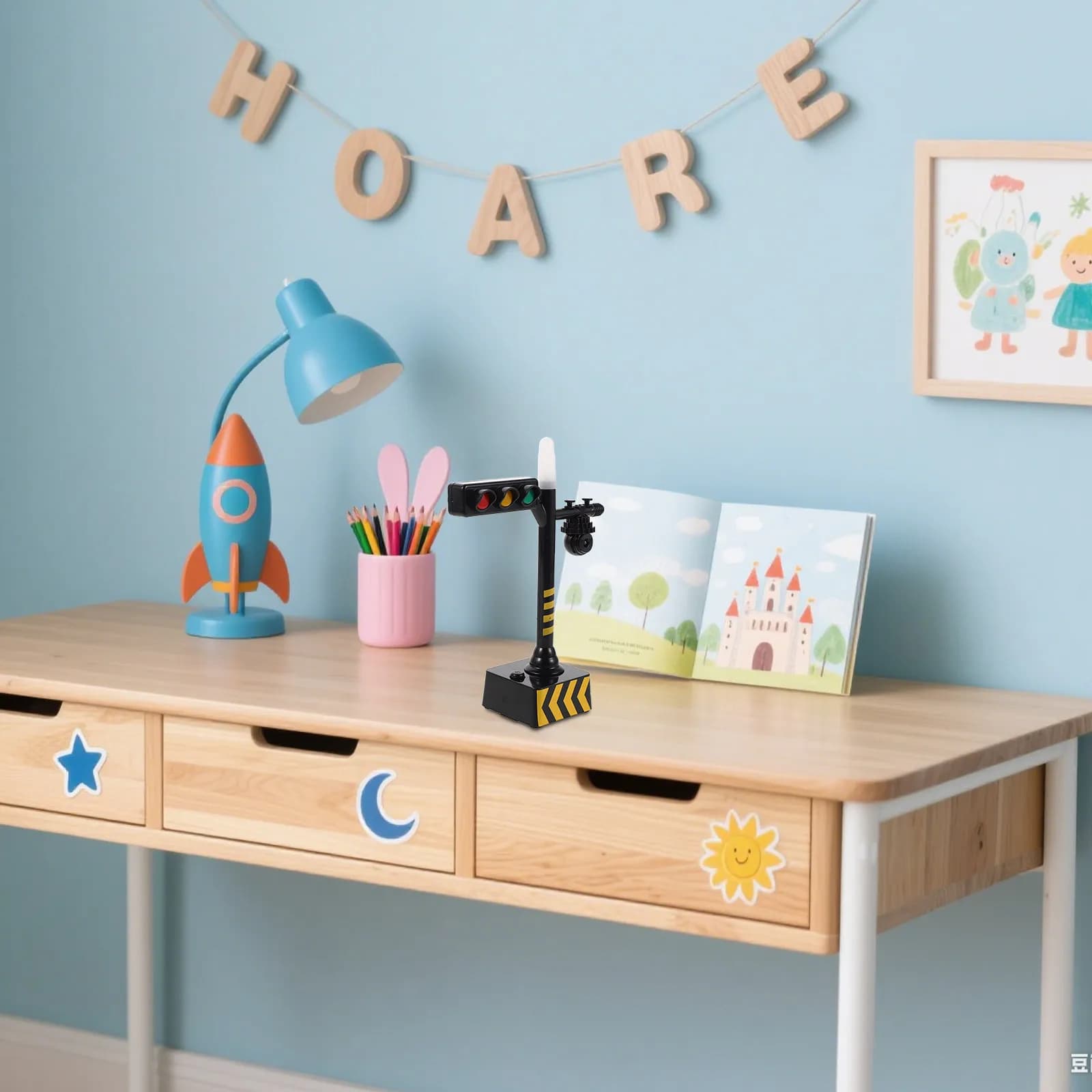 Semaforo Giocattolo per Bambini con Suoni Realistici ed Effetti Luminosi, Simulazione Flash Fotocamera, Segnali Stradali per Casa, Aula ed Educazione