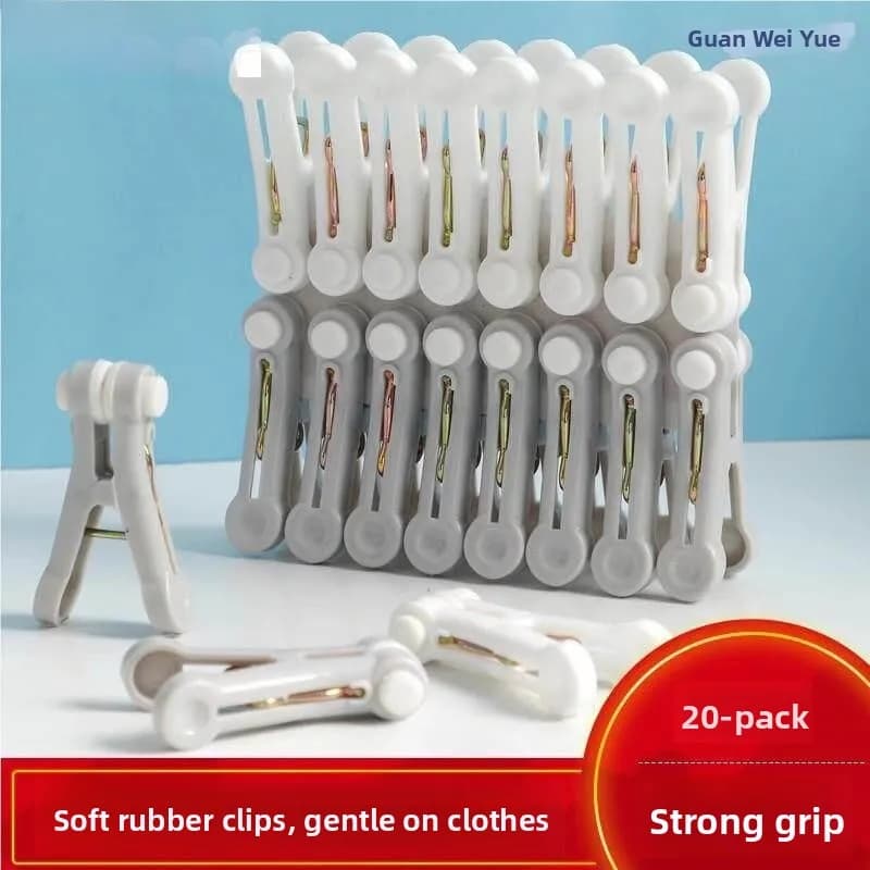 Clip per Asciugare Vestiti in Plastica Morbida Senza Tracce, Clip Antivento per Coperte, Ganci per Asciugare, Attrezzi per Organizzazione Domestica