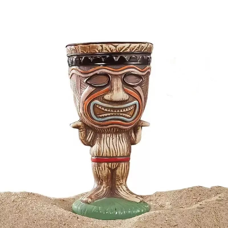 Tazza Tiki in ceramica da 260 ml Strumenti creativi per bar in porcellana, birra, vino, tazza