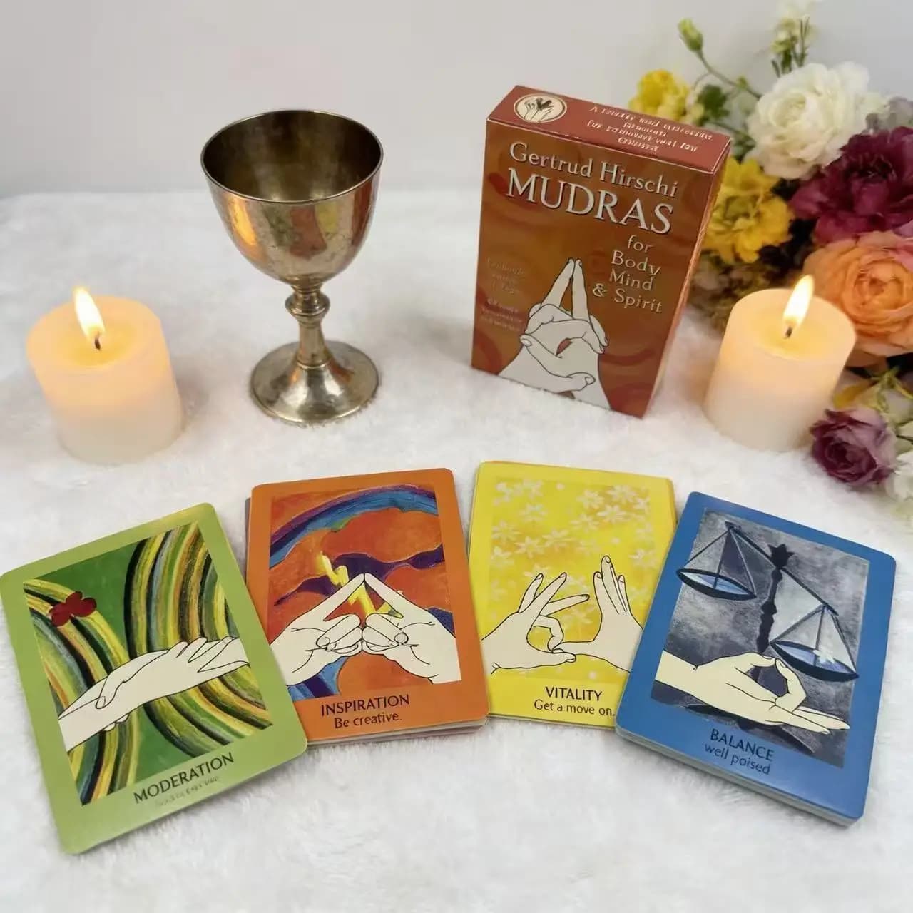 Mudras for Body Mind and Spirit 68 Mudras Cards for Yoga Practice The Handy Course in Yoga Tarot Oracle Card Deck