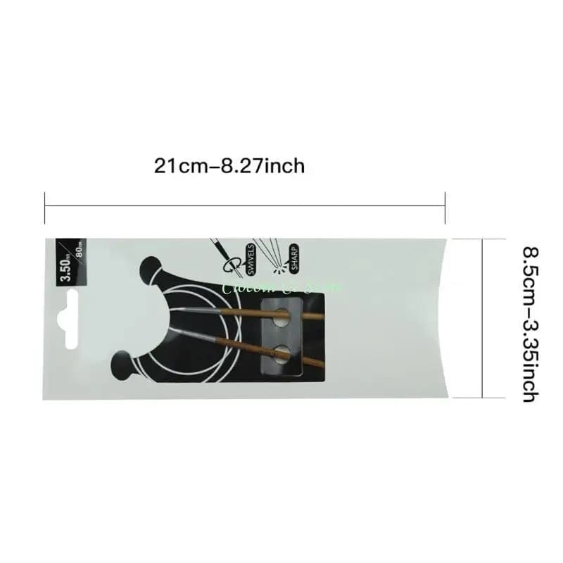 X90F Confezione da 12 circolari da 80 miscela alluminio e legno realizzati a mano per progetti maglieria