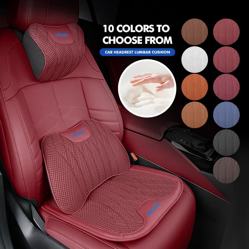 For Recaro Car Headrest Lumbar Seat Back Memory Cotton Support Pillow