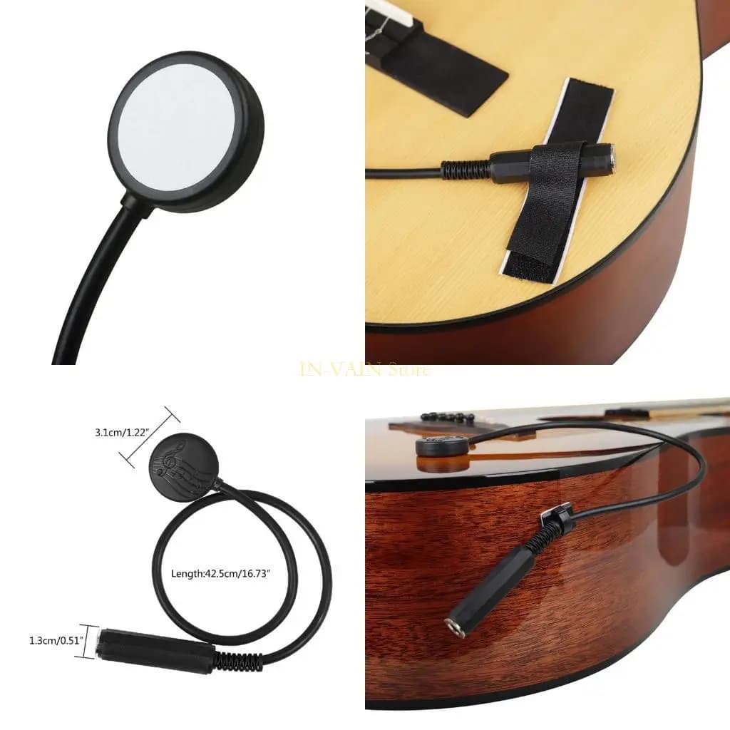 M5TC Pickup patch multifunzionale per chitarra acustica Trasduttore piezoelettrico Pickup microfono a contatto