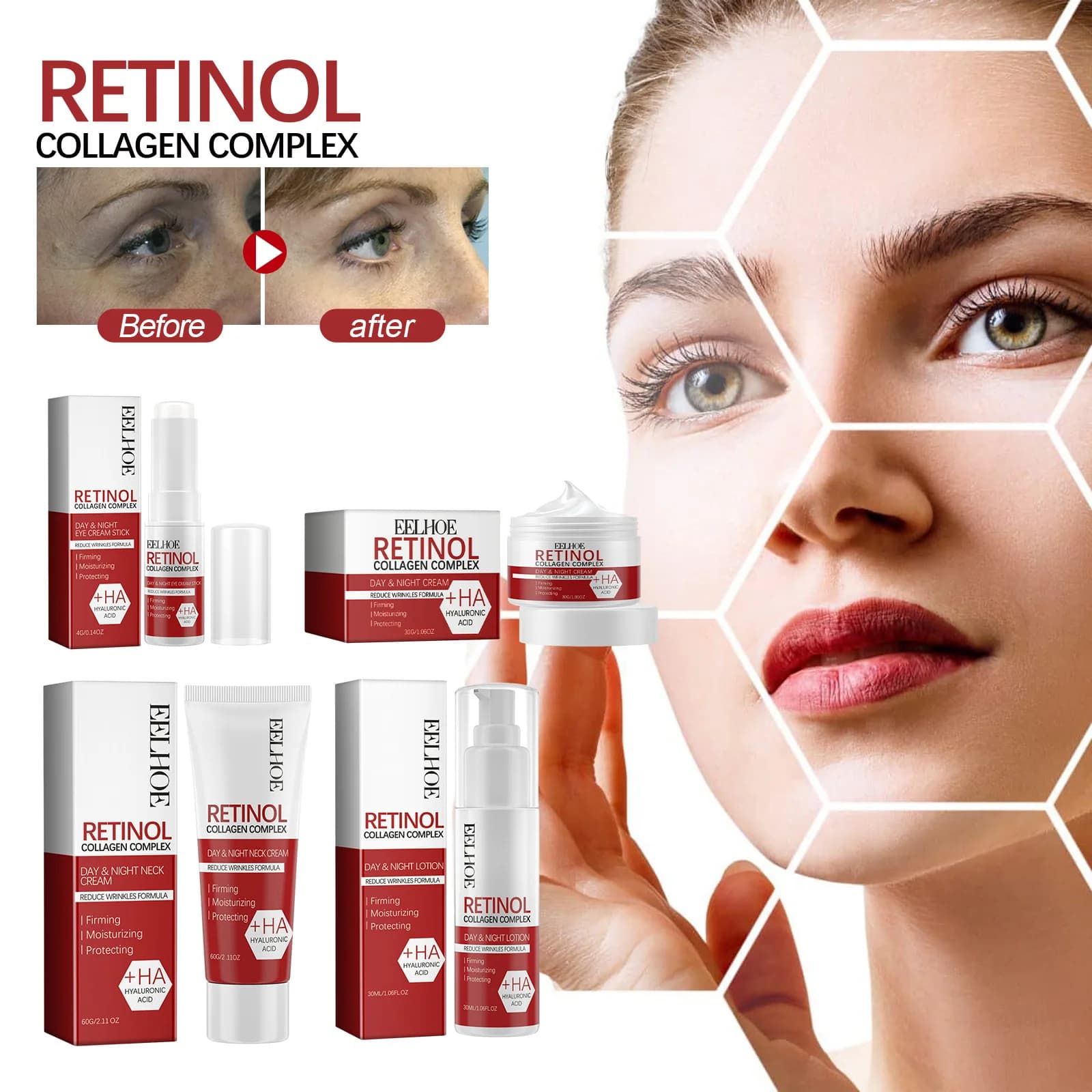Serum to anti-wrinkle retinol clears dark spots vitamin C serum face whitening skin care serum products for skin care