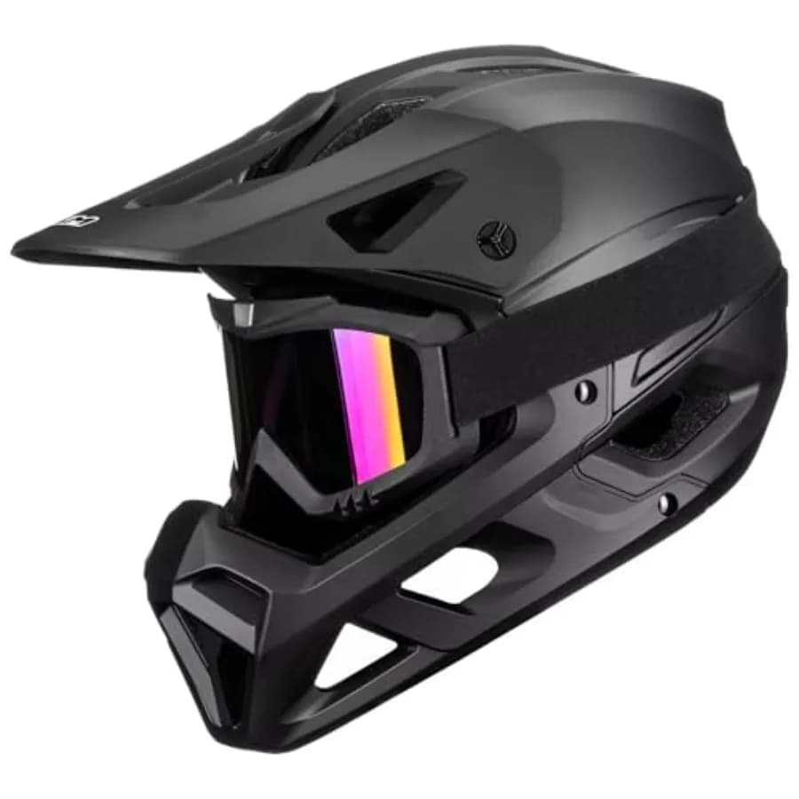 Casco Integrale per Mountain Bike ASTM CPSC per Adulti con Visiera Regolabile per MTB BMX Modello HT58