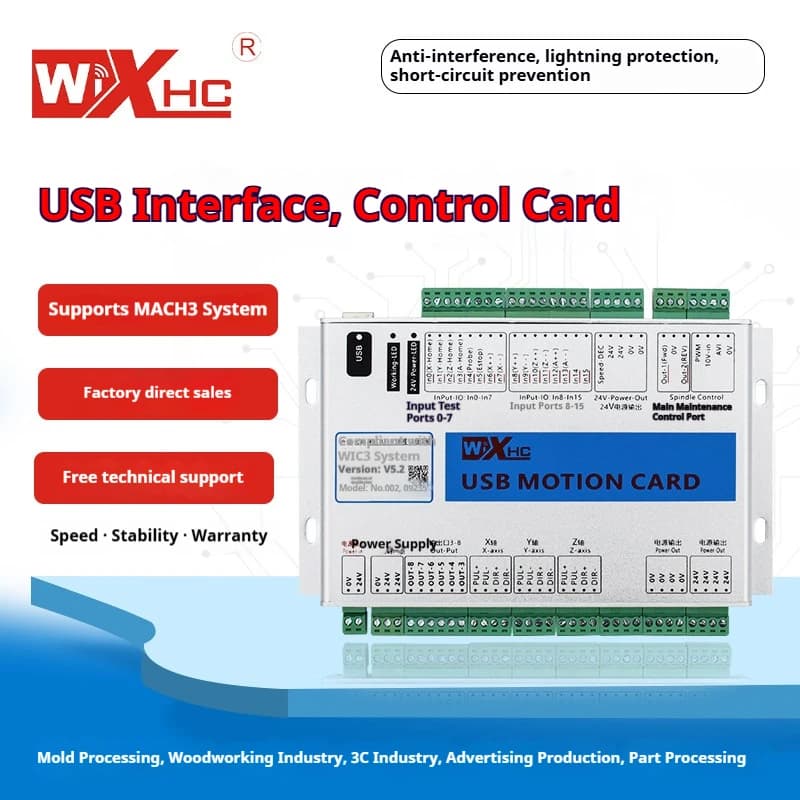 Scheda di controllo del movimento CNC XHC MKX-V a 3/4/6 assi, frequenza 2000kHz, scheda breakout controller USB Mach3 per incisione e taglio