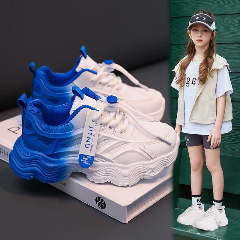 Travel Platform Kids Sports Sneakers Skid Resistant Light Sole for Mountain Mall Gym Campus Holiday Daily Wear Sneakers