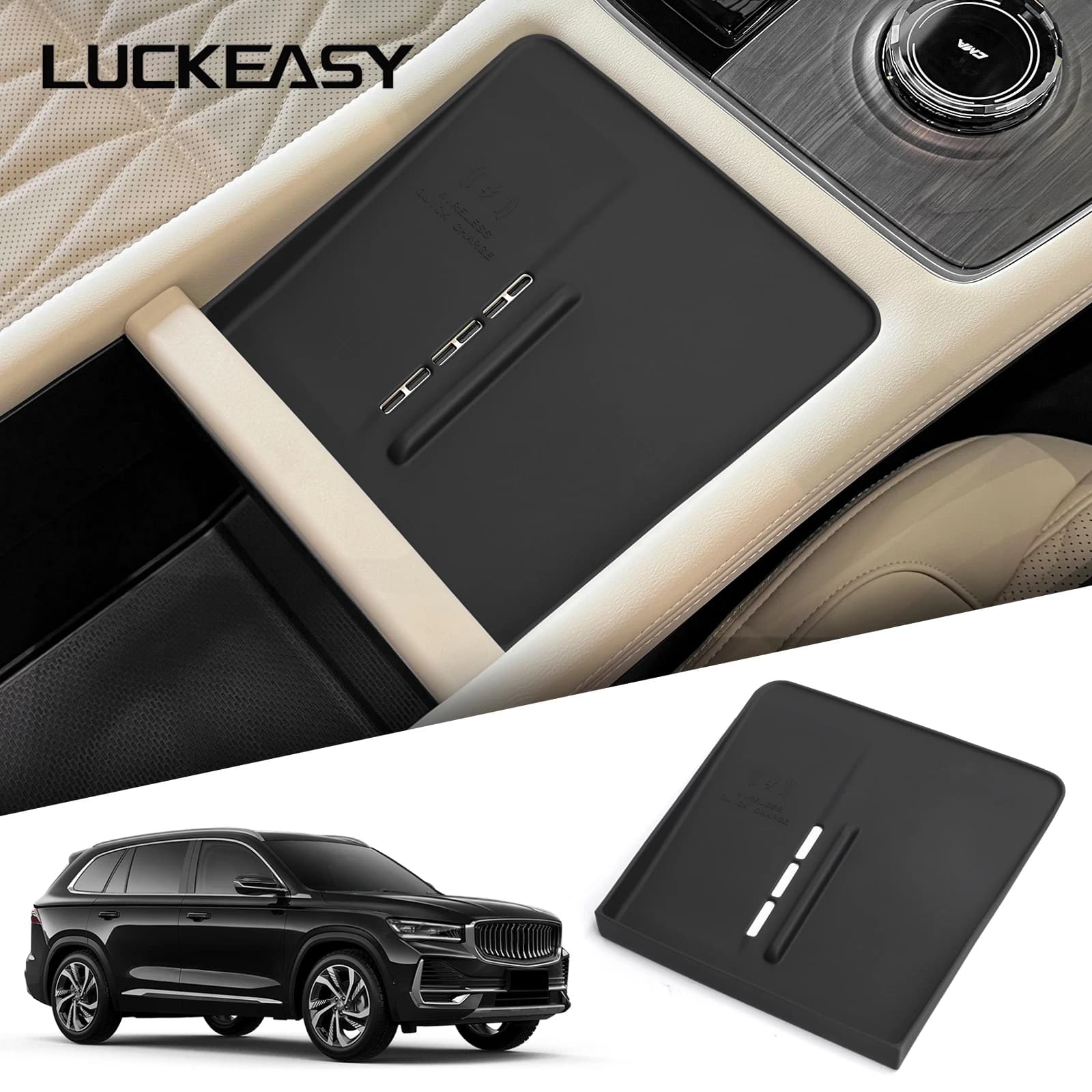Per Renault Grand Koleos 2025 Tappetino di ricarica wireless per Geely Monjaro Xingyue L 2025 Tappetino protettivo antiscivolo per caricabatterie per telefono