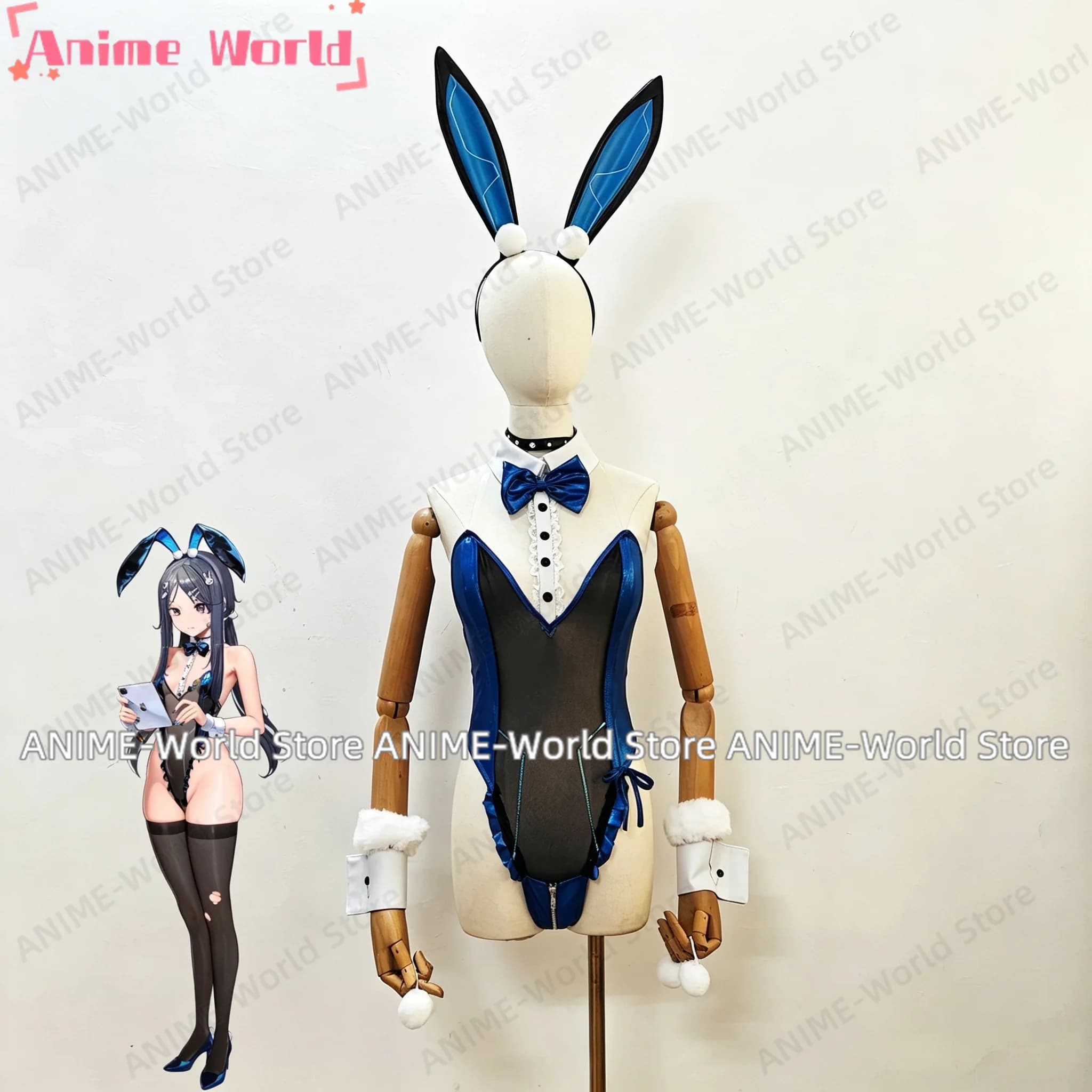 《Custom Size》Game Anime Exia Bunny Blue Archive Women Jumpsuit Swimsuit Halloween Carnival Suit Halloween Carnival