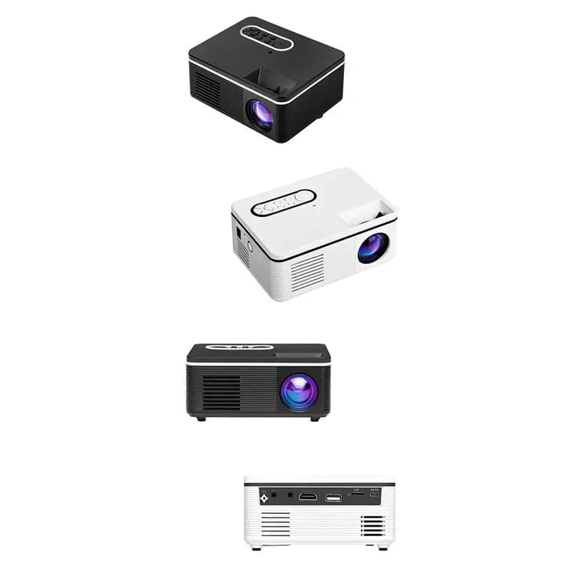 【ABODE】Proiettore 1080P Mini LED portatile WIFI Full HD Correzione Android per mini proiettore portatile Home Theater(B) Spina UE