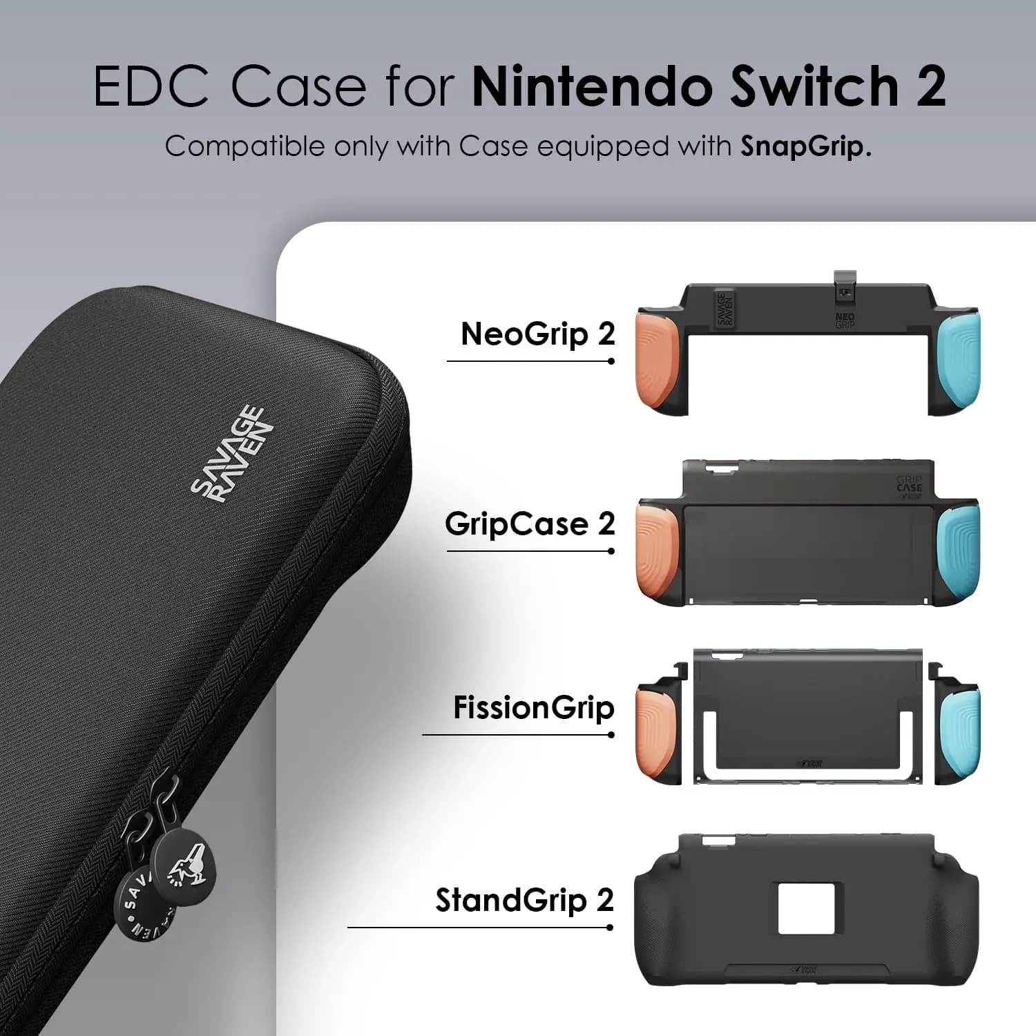 Custodia da trasporto per Nintendo Switch 2 (modello 2025), custodia da viaggio sottile per accessori Switch 2 con 8 slot per giochi