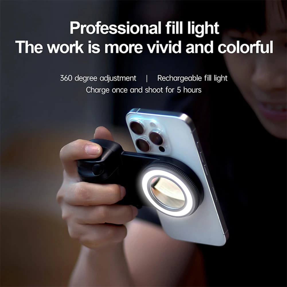 For Magsafe Bluetooth-Compatible Shutter Camera Handle Grip Selfie Stablizer 1/4inch Screw Selfie Handle Camera Photo Stabilizer
