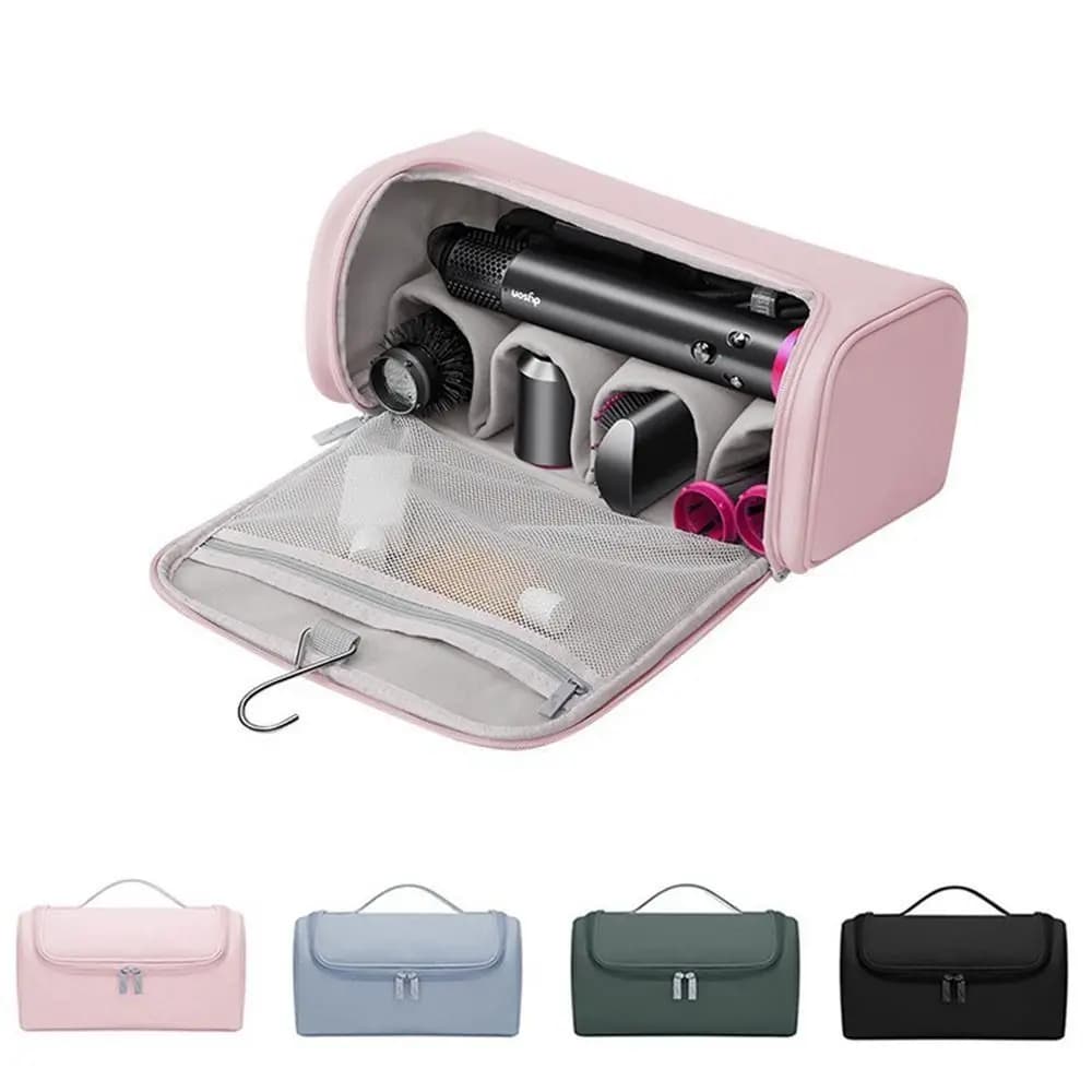 Portable Hair Dryer Case Hideable Hanging Hook Non-slip Curling Iron Storage Bag Water proof Large Capacity Hair Tools Pouch