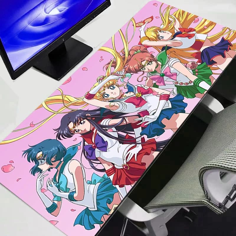 S-Sailor Moon Professional eSports Game Players Speed Lock Edge Rubber keyboard pad for desk, durable