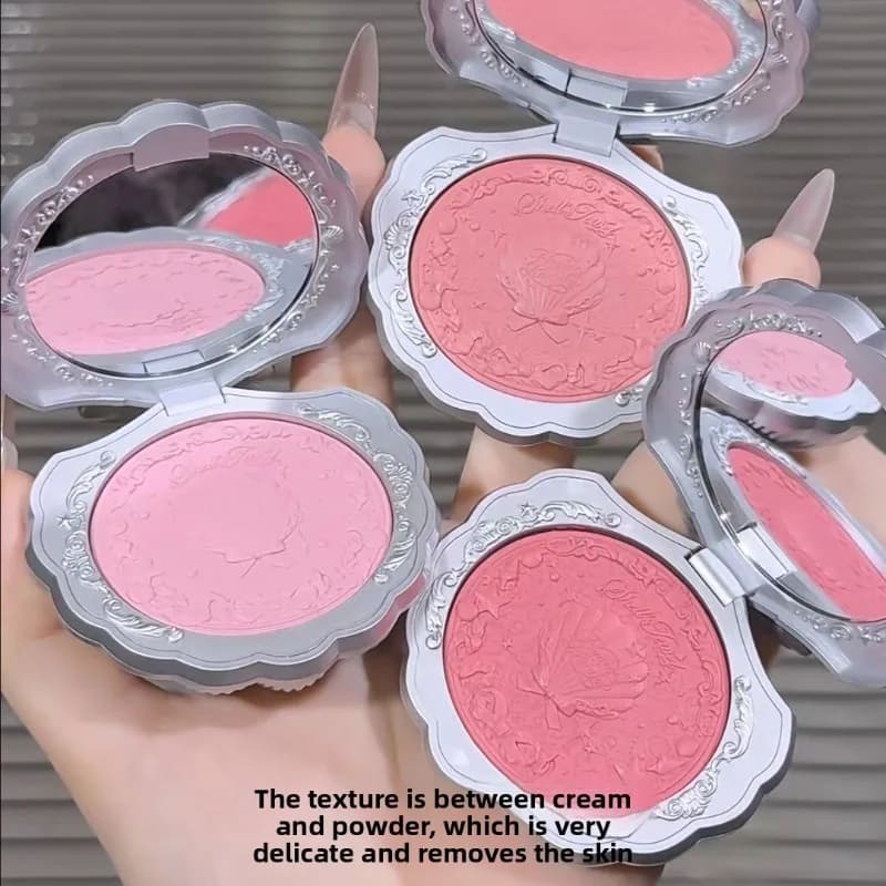 Flower Knows Blusher Shell's Jewel Collection Palette di Blush in Seta Satinata Bunny Garden Blushs Finitura Opaca Trucco Vegano