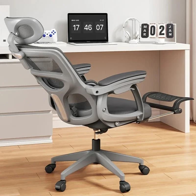 Sedia da ufficio ergonomica Sedia da computer in rete sollevabile con supporto lombare 4D Sedia girevole per ufficio domestico con cuscino del sedile in lattice