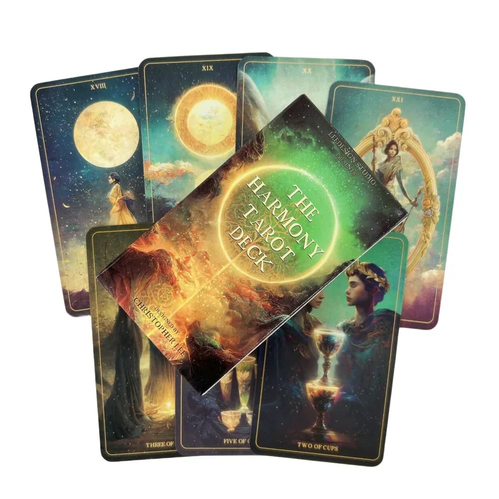 Mazzo di Carte dei Tarocchi Harmony, Edizione Oracolo in Inglese con 78 Carte per Divinazione e Giochi da Tavolo