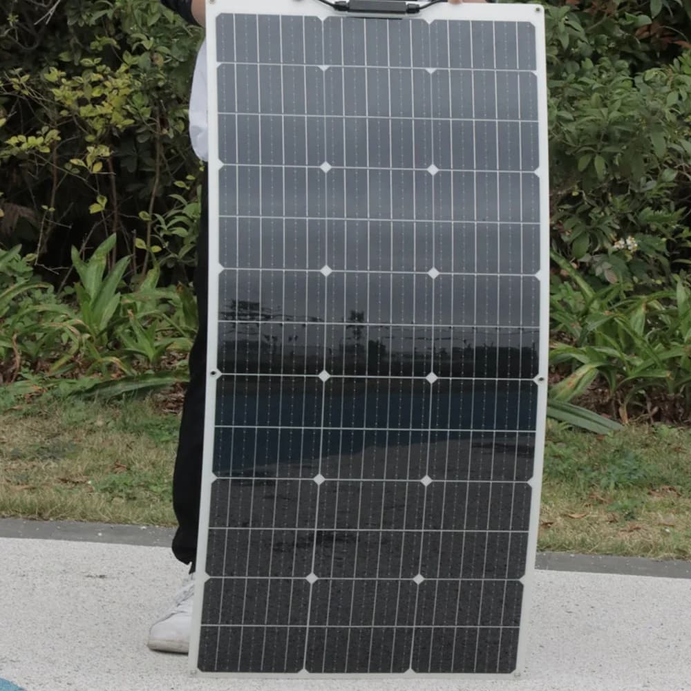 Kit pannello solare flessibile di livello professionale da 2000 W - Stazione di ricarica ad alto rendimento da 18 V per alimentazione di emergenza e viaggio in campeggio esteso