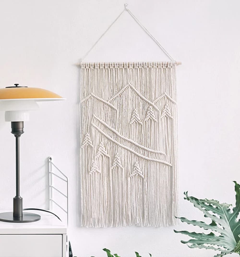 Handmade Boho Woven Geometry Macrame Tapestry Room Garden Decor Home Kitchen Decoration Bedroom Wall Art Aesthetics Decorating