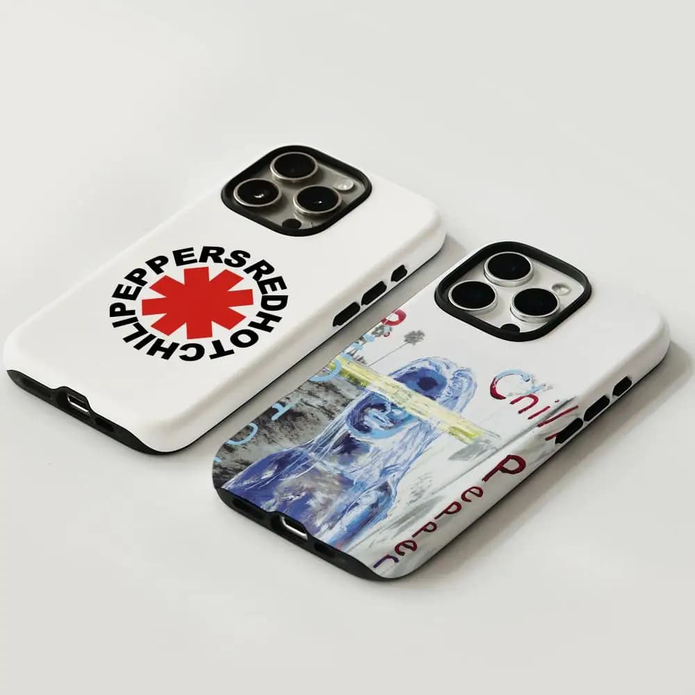 Custodia per telefono Reds Hot Chilis Peppers RHCP per iPhone 17 16 15 14 13 12 Pro Max Plus Guscio rigido liquido lucido HD a doppio strato