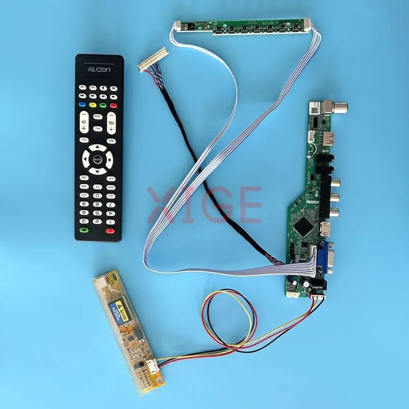 Scheda controller driver LCD adatta LP154WX2 LP154WX4 LP154WX5 30 pin LVDS TV analogica 1CCFL 1280*800 Kit pannello LCD VGA + HDMI + AV + USB + IR