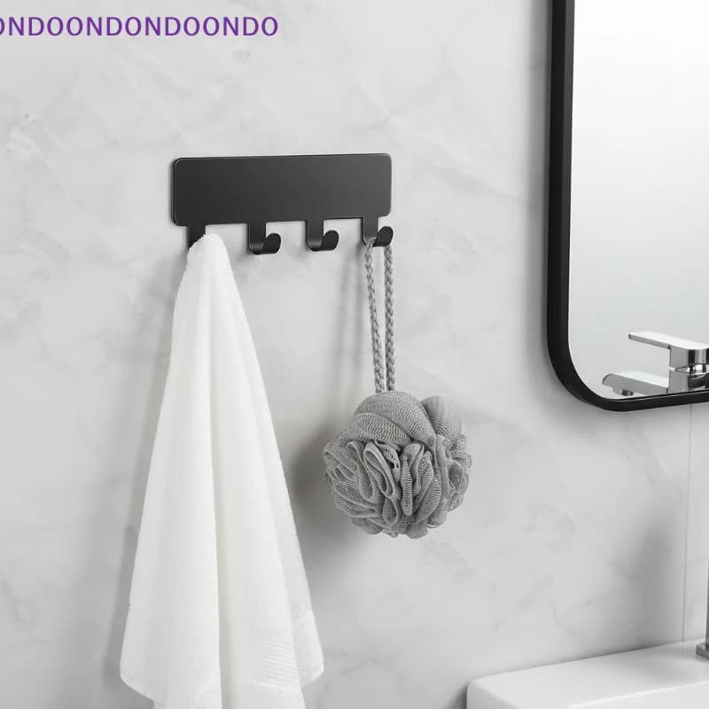 4 Hooks Multi-functional Wall Rack 1/2Pcs No Punching Self Adhesive Wall Mounted Hooks for Coat Key Bag Home Use