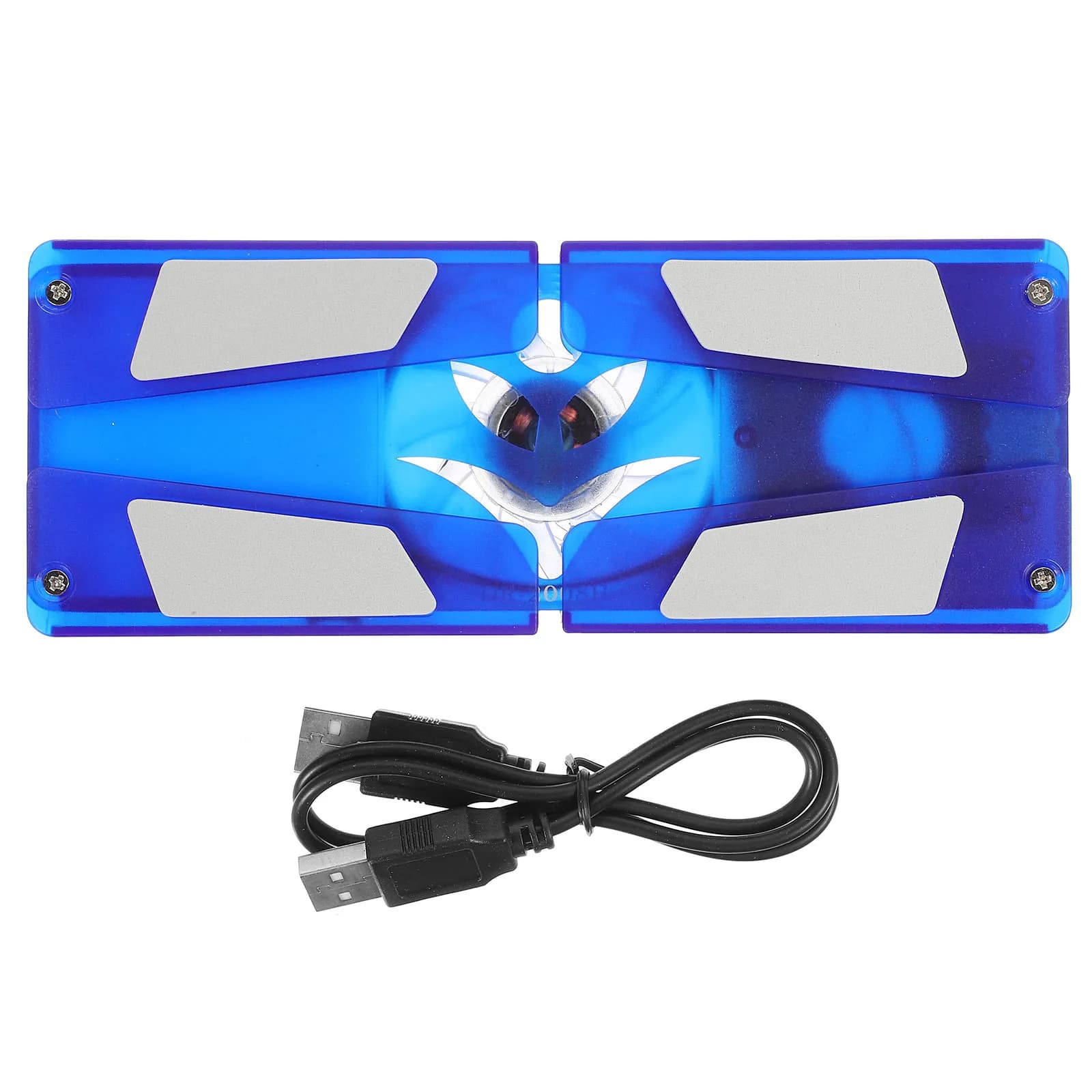 Supporto Pieghevole per Laptop con Ventola di Raffreddamento, Hub USB a 4 Porte, Luce LED, Dissipazione del Calore Efficiente, Base di Raffreddamento per Gaming e Ufficio