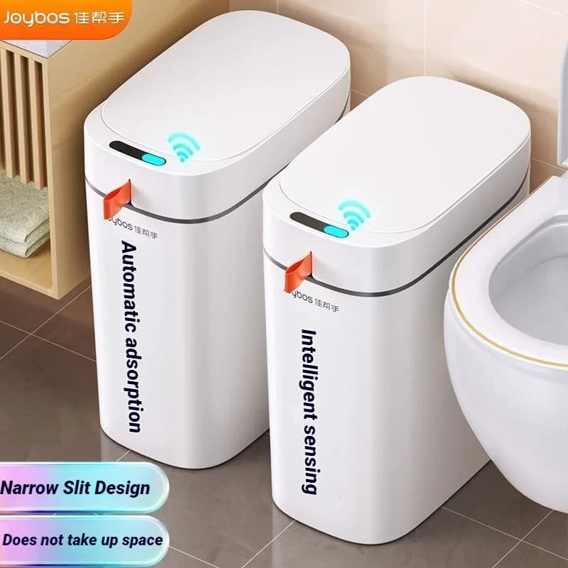 JOYBOS Garbage Bin Automatic Adsorption Smart Sensor Trash Can Bathroom Waterproof Electronic Narrow Garbage Can For Home