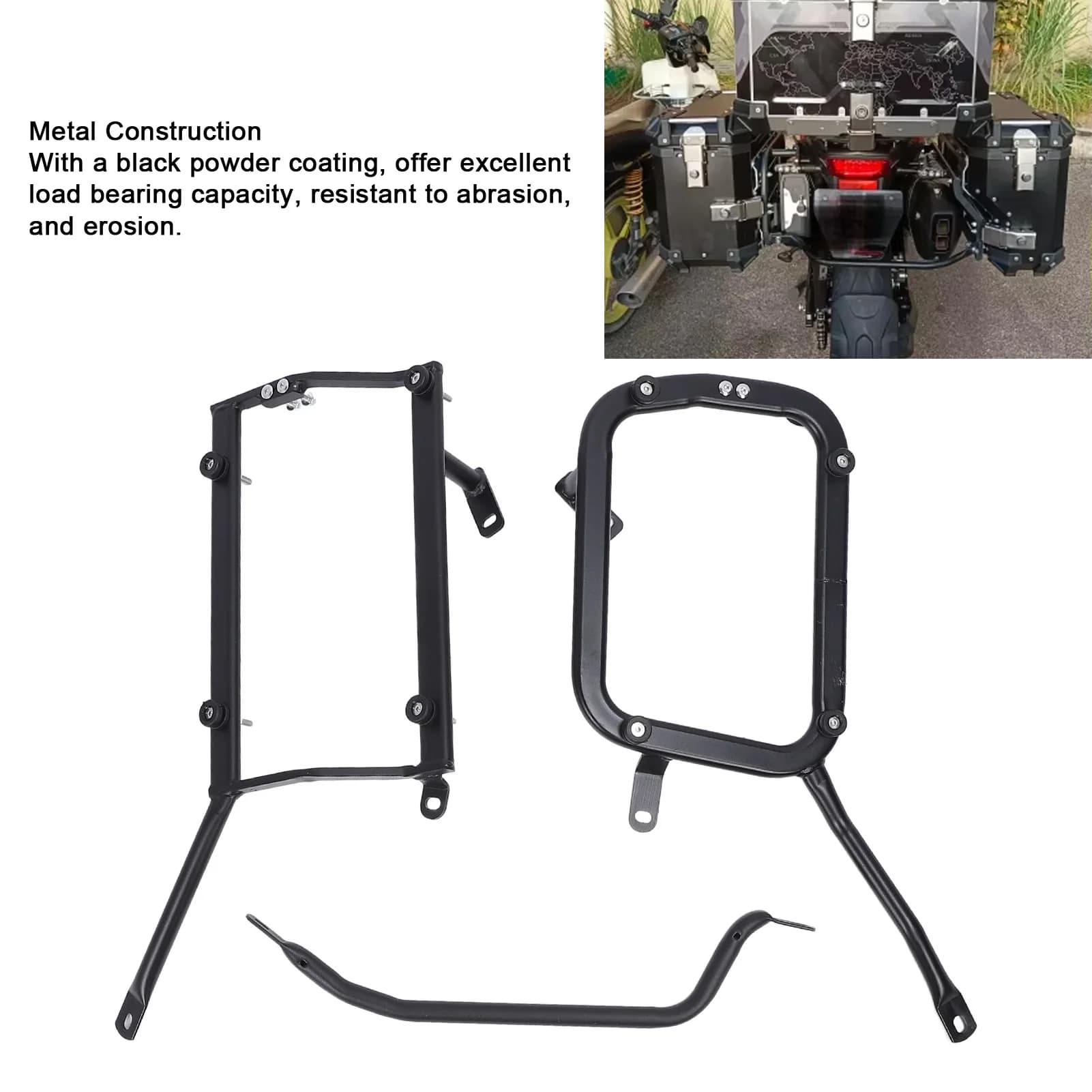 Portapacchi laterale per moto Sostituzione portaoggetti laterale di sicurezza migliorata con forte carico in metallo per Benelli TRK 502x