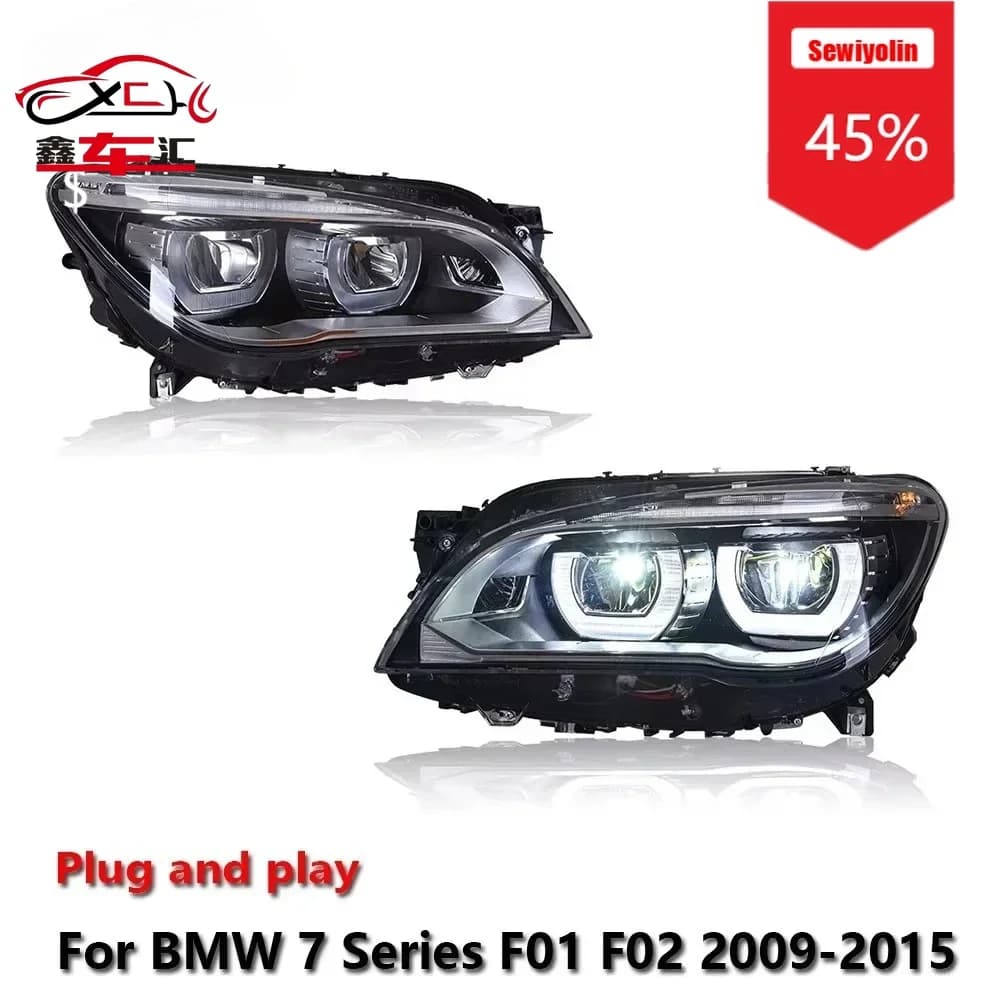 Fari a LED Sewiyolin per BMW Serie 7 F01 F02 2009-2015, Luci Fendinebbia, DRL, Freno e Indicatori di Direzione, Plug and Play