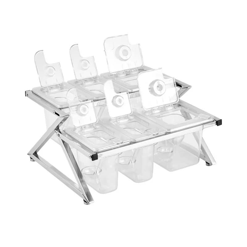 Restaurant supplies, hotel kitchens, modern reusable non-slip dressing box set, fruit salad table ingredients box, self-catering