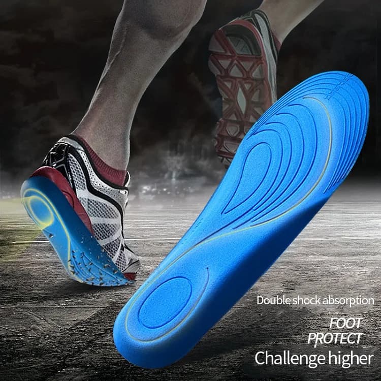 Nuovo 1 paio Sport Running Solette morbide per piedi Uomo Donna Pad ortopedico Assorbimento degli urti Supporto per arco plantare Suola per scarpe