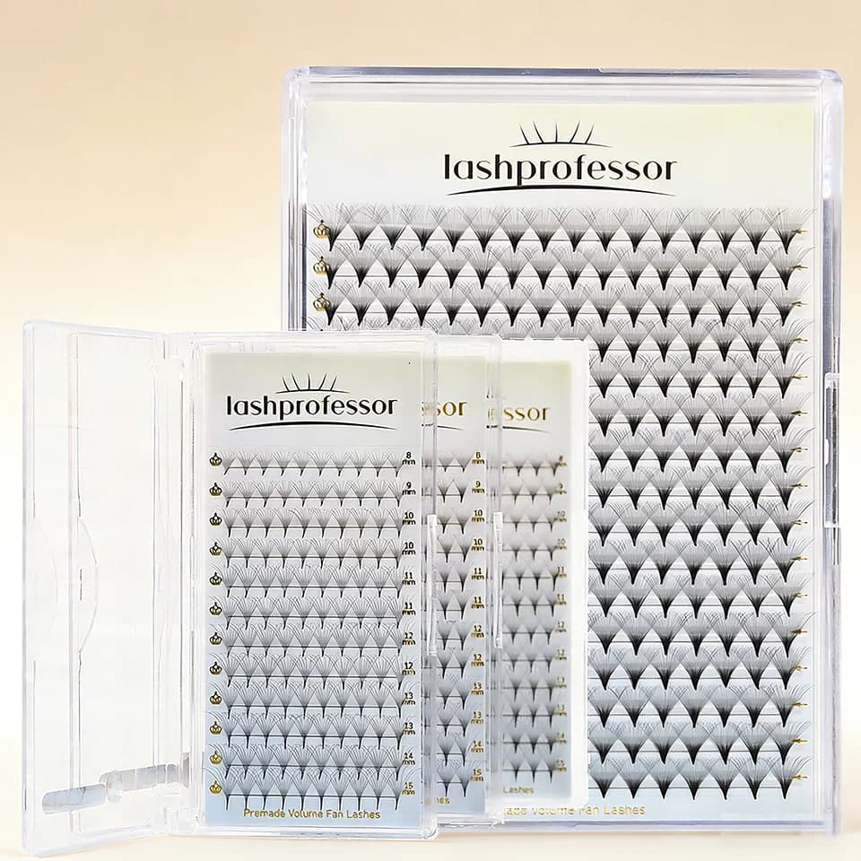 Lashprofessor XL Tray 3D 4D 5D 6D 7D 8D 10D 30D 40D Ciglia a ventaglio pre-assemblate con base appuntita per extension ciglia volume russo Mega Fan