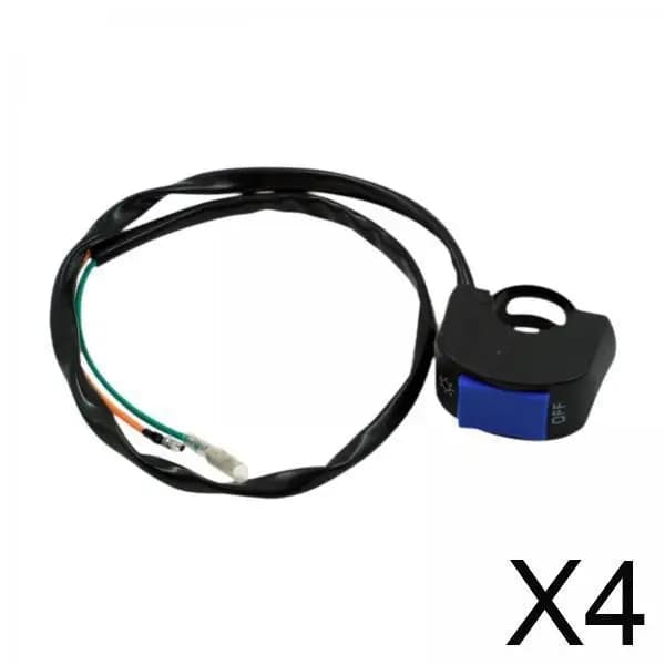 Motorcycle Handlebar Switch in Nylon and Aluminium 7/8 Inches, On/Off Light Control for Cross Scooter Motorcycles