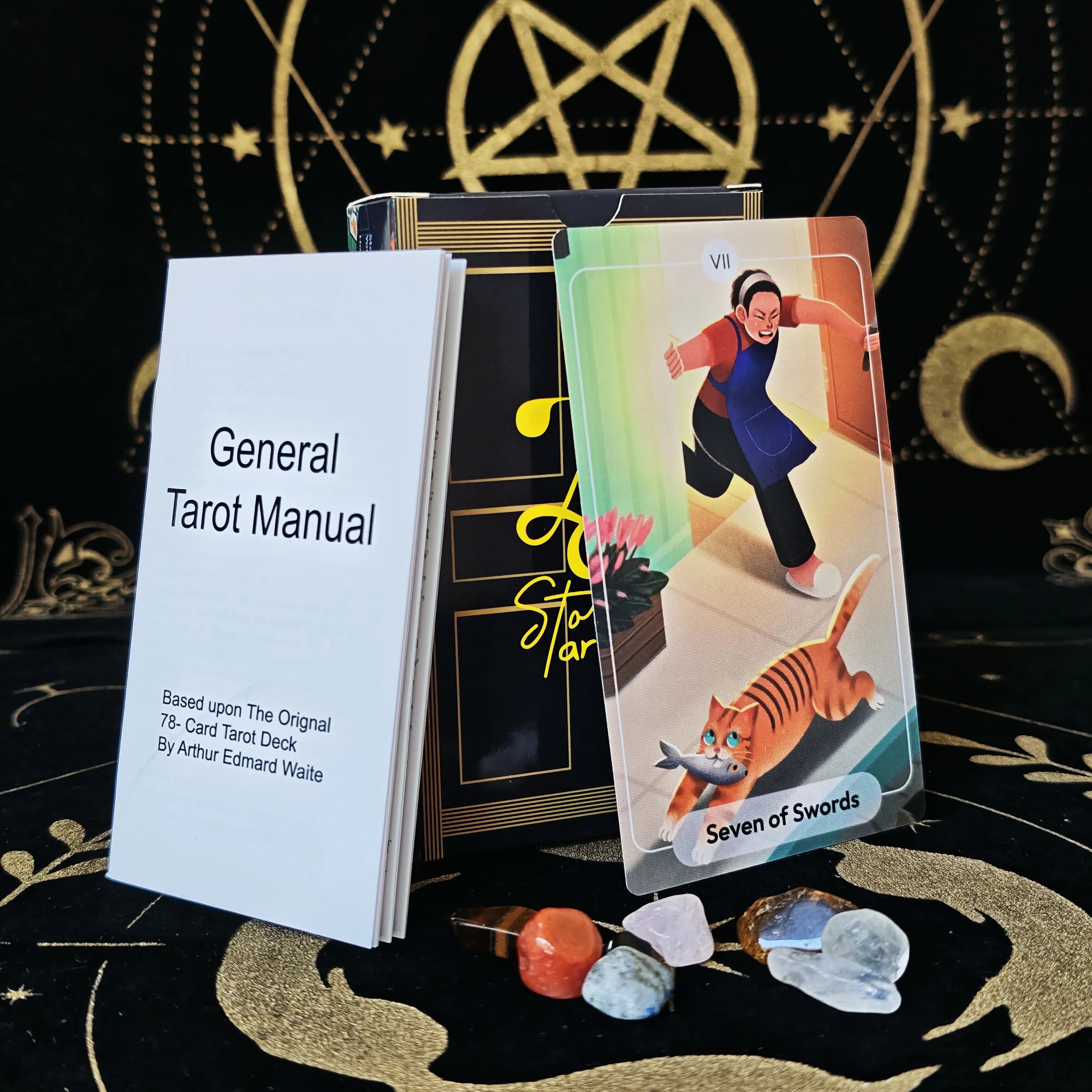 12x7 cm Storie Tarocchi Versione inglese Mazzo di divinazione con guida 79 Carte Profezia Destino Famiglia Amici Giochi da tavolo per feste